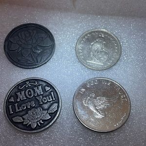 Four piece good luck charm pocket tchotchkes token amulet talisman